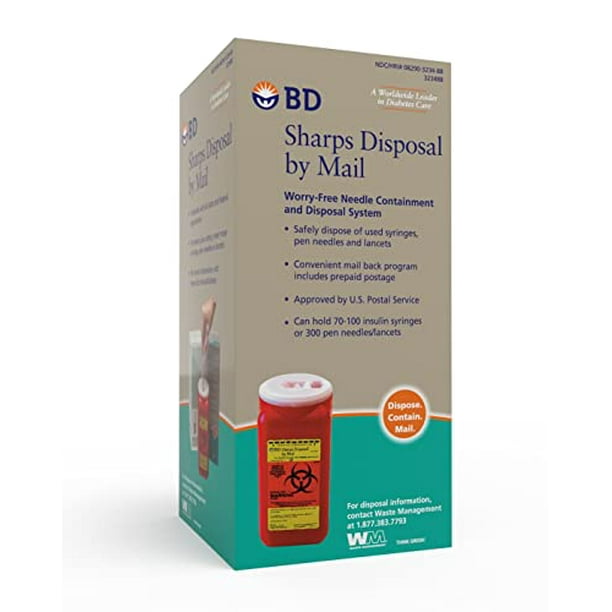 BD Sharps Disposal by Mail, WorryFree Sharps Container & Prepaid