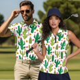 thumbnail image 5 of HUIACONG Cactus Matching Golf Shirts for Couples Mens Short Sleeve Golf Shirt Sleeveless Tennis Tops for Women Collared 1/4 Zip Quick Dry Moisture Wicking Casual Sports Clothes Woman S, 5 of 6