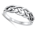 thumbnail image 4 of Celtic Braided Knot Ring .925 Sterling Silver Band Jewelry Female Male Unisex Size 6, 4 of 4