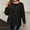 01 Black, variant on Weiqiqre Plus Size Womens Clothing Spring Fall Trendy Business Dressy Casual Shirts Crewneck Textured Blouse