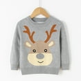 thumbnail image 2 of NOKIO Children'S Festive Santa Claus Sweater Children'S Winter Knit Pullover Toddler Boys Girls Christmas Deer Print Warm Knitted Sweater Long Sleeve Xmas Tops Knitwear Cardigan Coat, 2 of 4