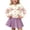 White, variant on Amidoa Girls 2 Piece Outfits Fall Winter Clothes Solid Color Long Sleeve Top and Casual Pants Kids Clothing Sets Size White 2-3 Years