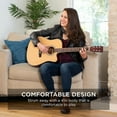 thumbnail image 6 of HarmonyStrings 41in Beginner Acoustic Guitar Full Size All Wood Cutaway Guitar Starter Set w/Case, Strap, Capo, Strings Natural, 6 of 8