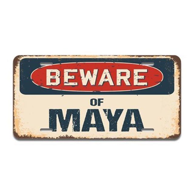 SignMission A-LP-04-840 Plaque d'Immatriculation en Aluminium - Attention à Maya