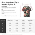 thumbnail image 5 of Fuzoiu Rose Flowers Print Men's Casual Short,Men's Short Sleeve Shirt,Mens Casual Button Down Shirts,Cuban Collar Summer Shirt for Beach, Vacation, and Outdoor Activities-X-Large, 5 of 5
