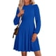 thumbnail image 1 of Vestido PRETTYGARDEN 2025 Otoño Mini Manga Larga Azul, 1 of 8