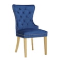 thumbnail image 4 of Simba Gold 2 Piece Dinning Chair Finish with Velvet Fabric in Navy, 4 of 6