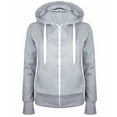 thumbnail image 3 of Ecqkame Women's Hoodies Teen Girl Fall Jacket Sweatshirts Fashion Women Casual Hooded Slim Zipper Fleece Sweater Coat Gray XXXXXL, 3 of 3