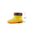 thumbnail image 3 of Fangasis Unisex Rain Boots Casual Garden Shoes Wide Calf Rubber Boot Work Comfort Waterproof Yellow Short Cylinder (velvet) 9, 3 of 3