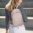 thumbnail image 5 of Honeii Rose Gold Abstract Spots 1 Print Canvas Backpack for School & Outdoor,Laptop Excursion Backpack,Notebook School Bookbag For Men Women,for Work, Travel, and Everyday Use-Medium, 5 of 5