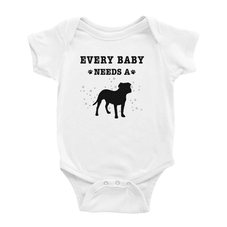 

Every Baby Needs A American Pit Bull Terrier Dog Cute Baby Jumpsuits For Boy Girl 0-3 Months