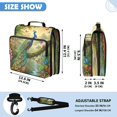 thumbnail image 3 of Zipper Binder with Shoulder Strap 2 inch 3 Ring Waterproof File Folder Organizer Bag 500 Sheet Peacocks in The Rainforest, 3 of 8