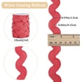 thumbnail image 3 of 1Roll 5/8 inch RIC Rac Trim Ribbon 10Yards Rick Rack Wave Sewing Bending Fringe Trim Woven Fabric, 3 of 6