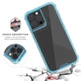 thumbnail image 3 of Crystal Clear Case for iPhone 12 Pro Max, [Not Yellowing][Military Grade Drop Tested] Transparent Shockproof Protective Phone Case Hard PC + Soft Silicone Slim Cover For iPhone 12 Pro Max,Blue, 3 of 6