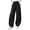 Black, variant on LIaqionyy Girls Sweatpants Wide Leg Elastic Waist Baggy Pants with Pockets Kids Solid Color Outdoor Pant Loungewear