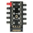 thumbnail image 4 of PC Chassis Fan HUB, 4Pin CPU Cooling Computer Tempreture Regulator Splitter With PWM Cable, 12V 4Pin 5 Way CPU Cooling HUB,Interface, 4 of 8