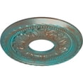 thumbnail image 3 of Ekena Millwork 11 3/8"OD x 3 5/8"ID x 7/8"P Palmetto Ceiling Medallion (Fits Canopies up to 4 1/2"), Hand-Painted Copper Green Patina, 3 of 7