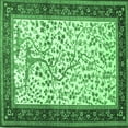 thumbnail image 1 of Ahgly Company Indoor Square Animal Emerald Green Traditional Area Rugs, 3' Square, 1 of 4