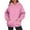 Pink, variant on Women's Oversized Long Sleeve Crewneck Sweatshirt Casual Loose-Fitting Drawstring,Women’s Long Sleeve Pullover Hoodie, Casual Crewneck Sweatshirt for Everyday Wear,Blue L