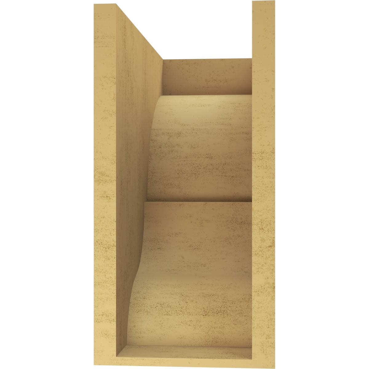 8"W x 16"D x 16"H Classic Asheboro Rough Cedar Woodgrain TimberThane Corbel, Primed Tan