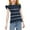 Navy C, variant on Ashirexll Girls T Shirts, Shirts for Girls, Girls' Summer Shirts Cute Ruffle Sleeve Round Neck Casual Top Plaid and Striped T-shirts for 3-15 Years