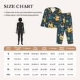 thumbnail image 4 of Pajamas for Women Sets, cartoon Dinosaur leaves Lounge Sets Long Sleeve Button Down Night Shirts Sleepwear Pjs, 4 of 6