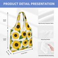 thumbnail image 3 of Vsdgher Sunflowers Print canvas Tote Bag, Lightweight Cloth Bags, Suitable for shopping, groceries, travel, 3 of 4