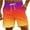 Orange, variant on Seeotter Hawaiian Men Swim Trunks Quick Dry Gradient ColorUPF 50 Swimwear Bathing Suit for Big Boys Beach Swim Boards Shorts