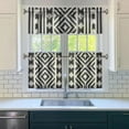 thumbnail image 3 of Boho Kitchen Curtains for Windows – Rustic Tribal Floral Print Cafe Curtains, Vintage Bohemian Geometric Panels for Home Décor, 3 of 6