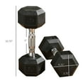 thumbnail image 7 of Resenkos Adjustable Rubber Hex Dumbbell Set with Secure Grip and Anti-Roll Design - Black, 7 of 7
