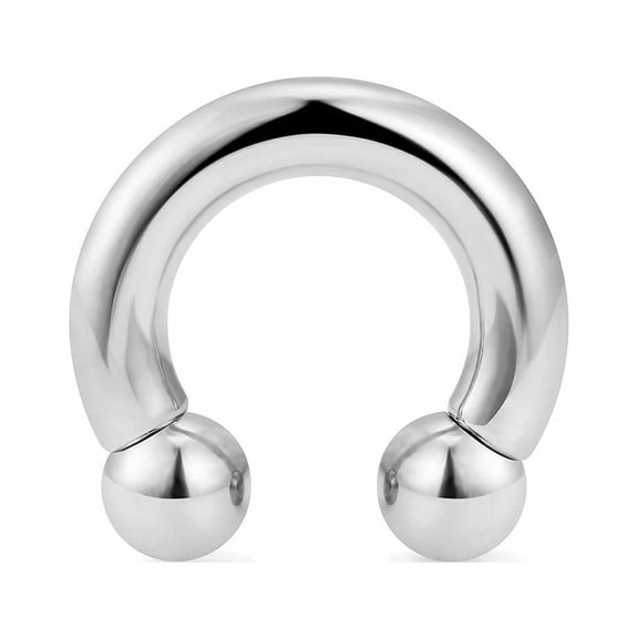 Horseshoe Circular Piercing Barbell Titanium G23 Polish Super lightweight