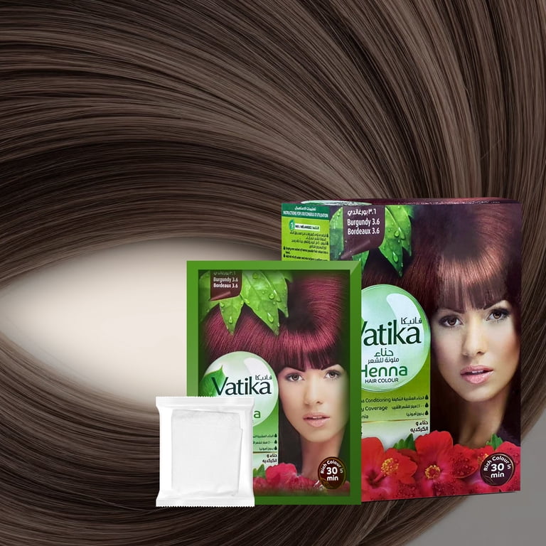 Henna Hair Dye(Burgundy 3.6 Shade), Ammonia-Free & Temporary (4-8