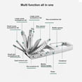 thumbnail image 3 of Keychain Multitool 12 in 1 Folding Stainless Steel Multi Tool Outdoor Screwdriver Bit, Portable Pocket Tool, 3 of 4