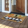 thumbnail image 2 of Briarwood Lane Black Checkered Truck Fall Natural Fiber Coir Doormat, 2 of 3