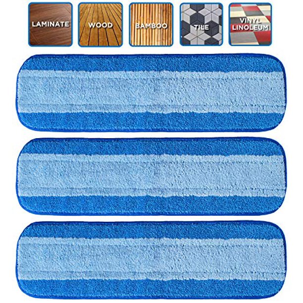 VanDuck Microfiber Cleaning Pads Compatible with Bona Mop (3 Pack