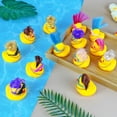 thumbnail image 3 of Havagdtm - Juego de 16 mini patos con peluca, collar y gafas de sol para decoración de fiesta de cumpleaños, baby shower, 3 of 5