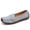 Grey, variant on Big Size Women's Casual Loafers Slip On Leather Shoes Lightweight Walking Shoes Moccasins Classic Penny Loafer Flats Boat Shoes