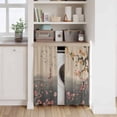 thumbnail image 6 of Chinese Ink Painting Kitchen Curtains 45 Inch Length, Pink Peach Blossom Branches Tiers Curtains for Bathroom Bedroom Cafe, Light Filtering Small Window Treatment Short Drapes 2 Panels 42"Wx45"L, 6 of 8
