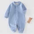 thumbnail image 2 of CAUYDY 1T 2T Baby Girl Pajamas Bodysuit Newborn Long Sleeve Romper Sleepers 3 6 9 Months Preemie Infant Fall Winter Clothes Cute Girls Jumpsuit Sizes 2-4 Months,Blue, 2 of 8