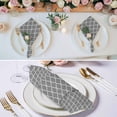 thumbnail image 3 of Cloth Napkins Set of 4 - 20x20 Inches, Modern Geometric Grey Washable Reusable Table Napkins, Abstract Classic Moroccan Minimalist Soft & Absortbent Dining Napkin for Party Wedding Hotel Restaurant, 3 of 9