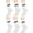 White-3, variant on 3Pairs Pilates Socks with Grips for Women Yoga & Barre - Non Slip