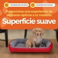 thumbnail image 3 of Cama para Perro PETS APPAREL HILLS Rojo Gris Resistente y Confortable con Relleno Suave, 3 of 7