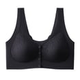 thumbnail image 1 of DecSea Front Buckle Gathered Large Size Bra For Middle-aged And Elderly People Lace Seamless Beautiful Back Without Steel Ring Bra, 1 of 2