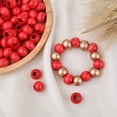 thumbnail image 4 of 100pcs 20mm Red Wooden Spacers - Large Hole, 10mm, Ideal for Jewelry Crafts & Decorations, 4 of 7