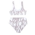 thumbnail image 4 of Traje de baño dividido para mujer a la moda, Bikini Sexy a rayas en la cintura Fridja  nalpqowj20546, 4 of 5
