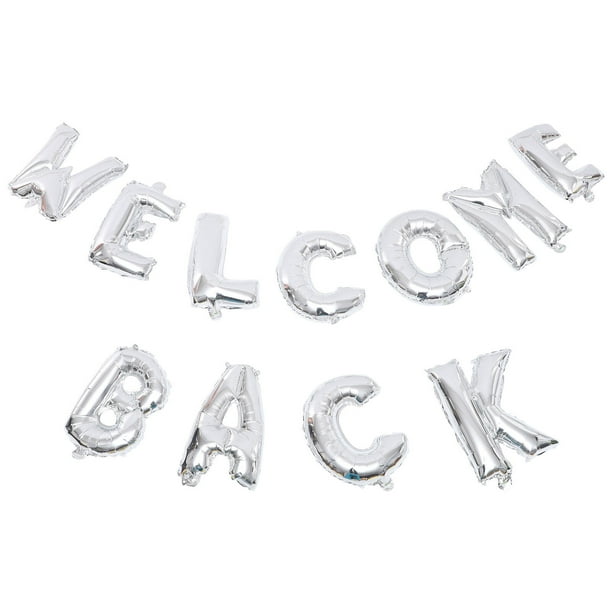 KAKOWELY 1 juego de globos con letras de bienvenida para decoración de fiestas escolares, globos de aluminio creativos.