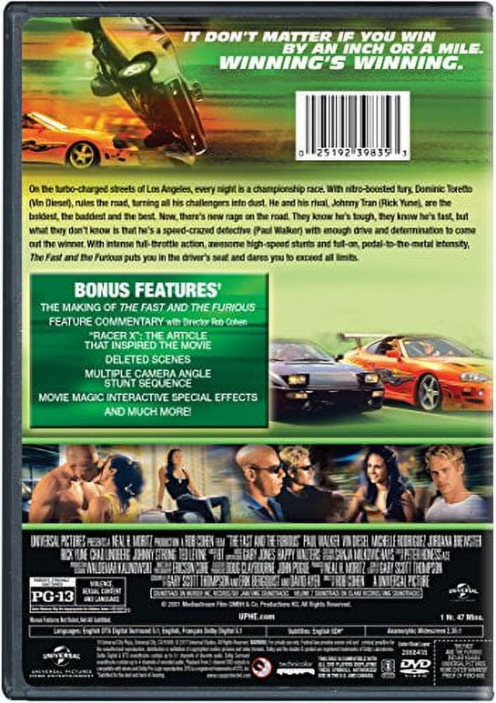 The Fast and the Furious [DVD] - Walmart.com