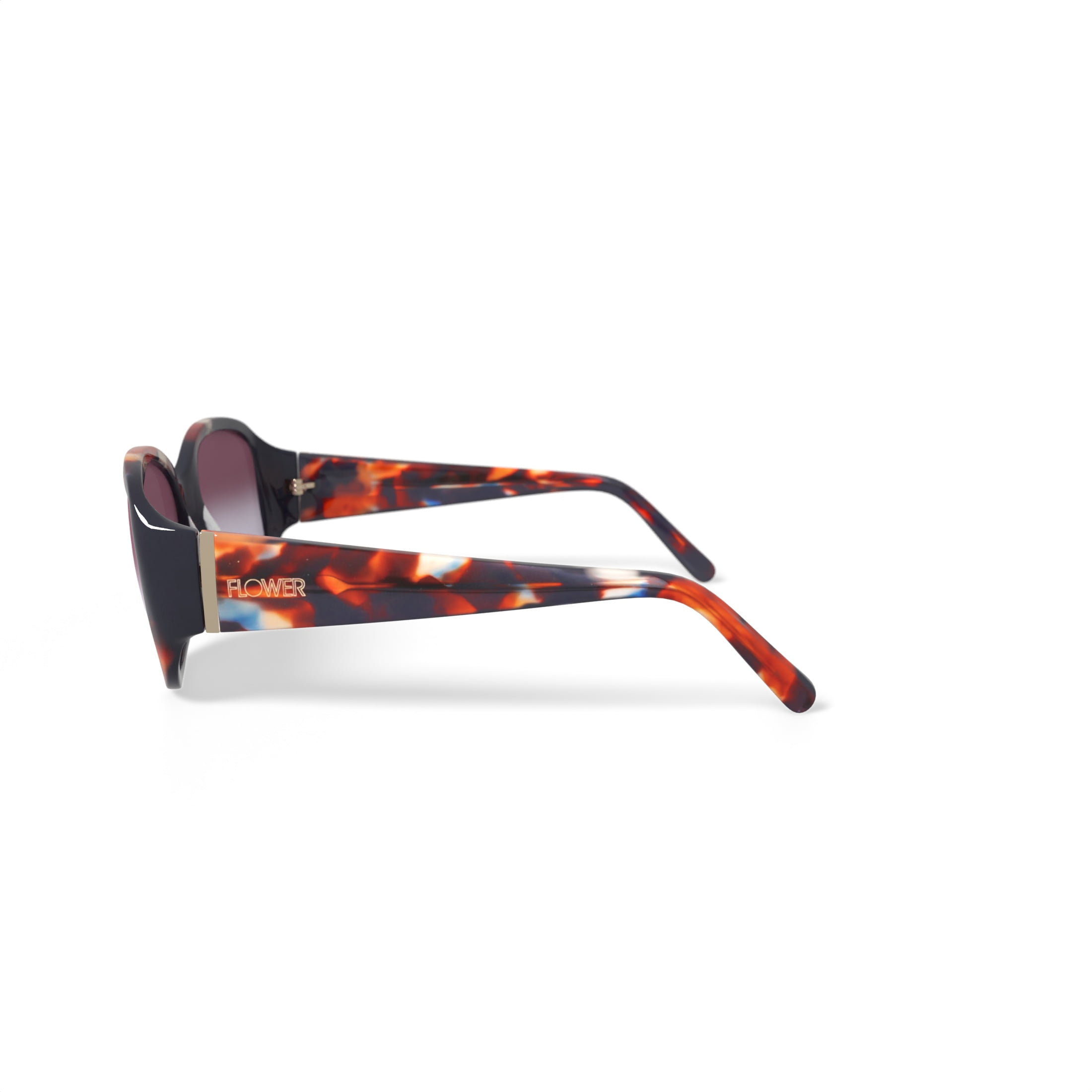 FLOWER Women's Prescription Fashion Sunglasses FLR1006, Edie, Blue/Tortoise, 57-17-135 with Case