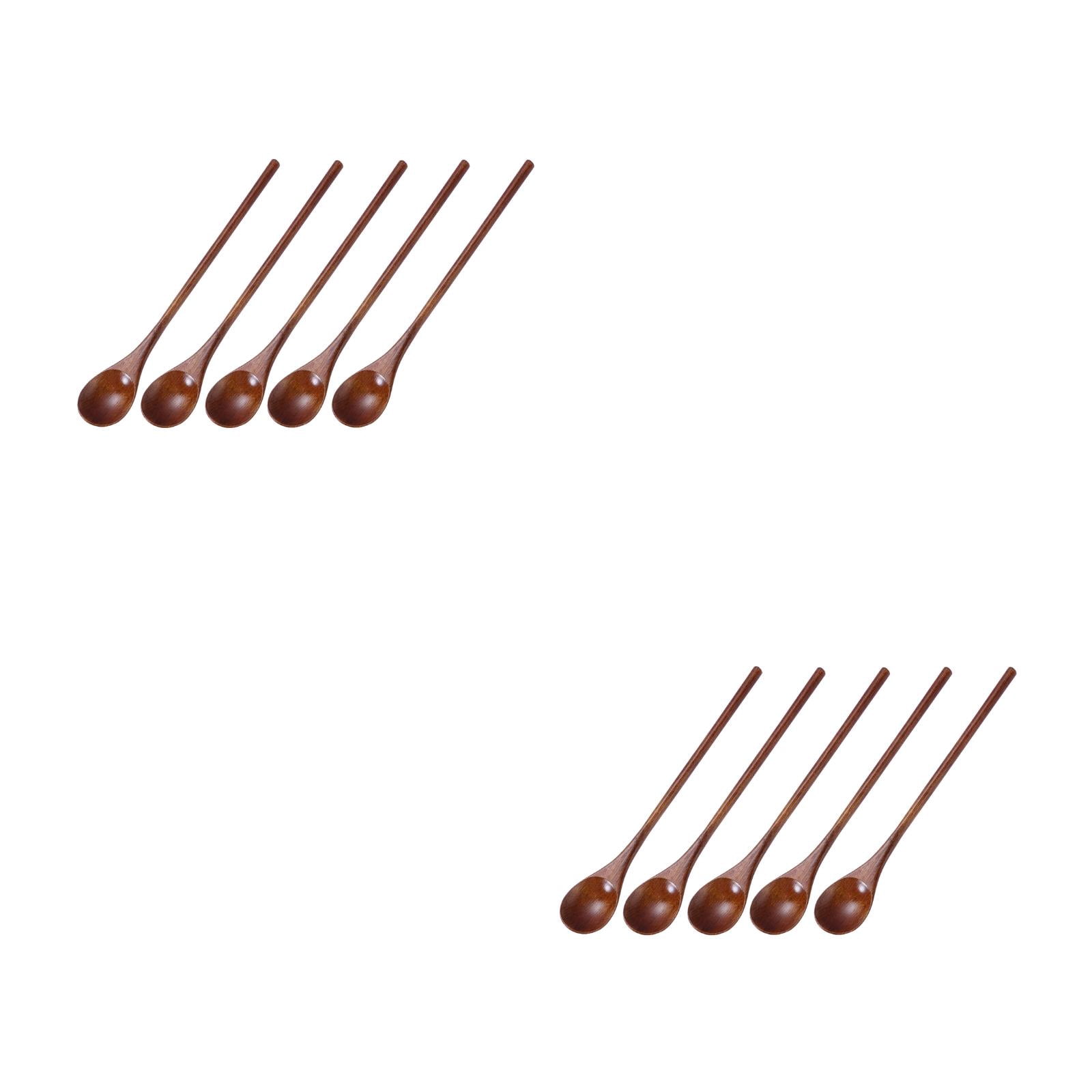 TAILTOSS Eco Friendly Bamboo Spoons Dark Brown for Home and Restaurant 20Pcs