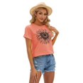 thumbnail image 3 of Remera Cicy Bell con gráfico de girasol y manga corta para mujer, 3 of 4
